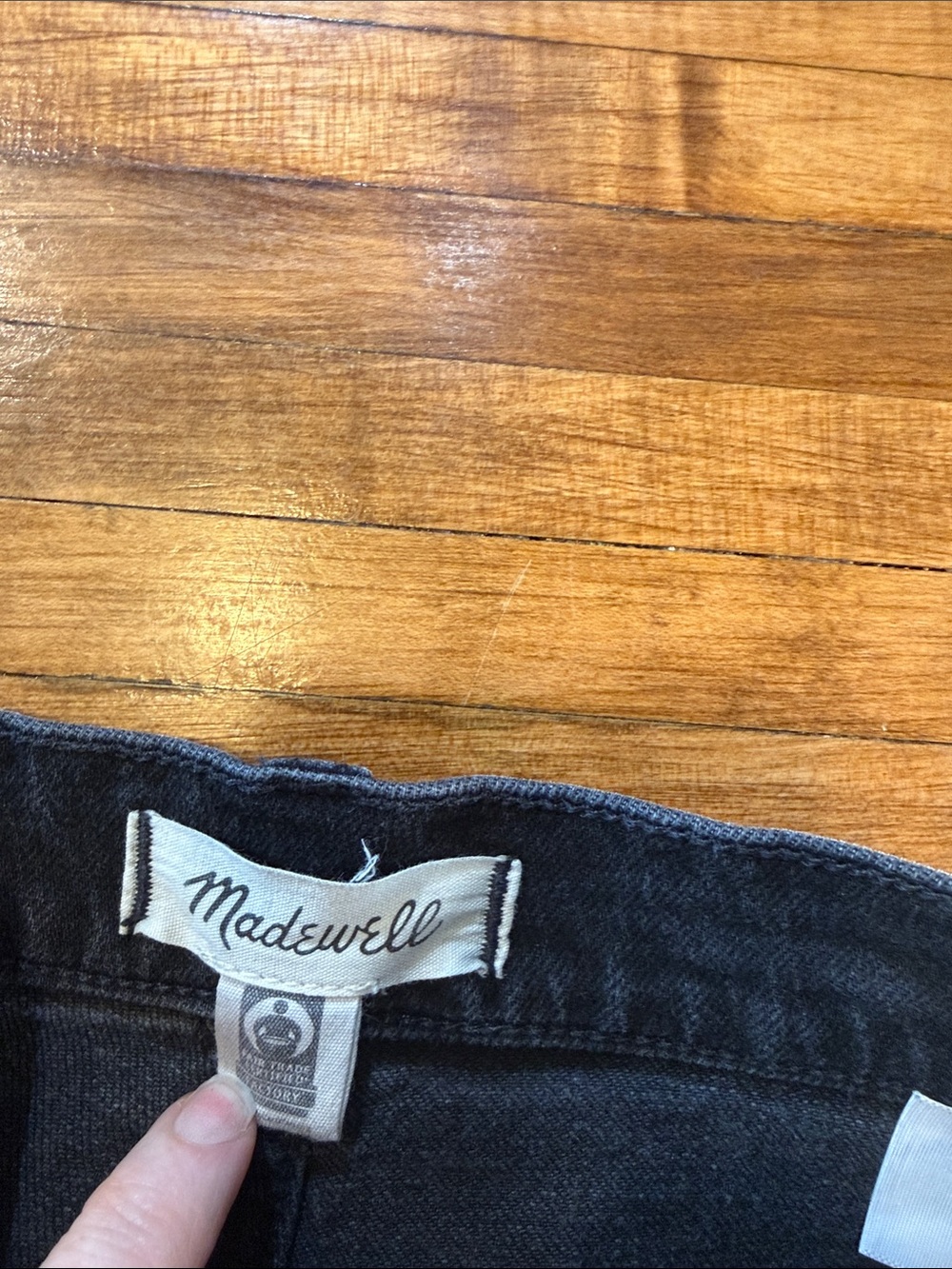 Madewell Black 90s Straight Leg Jeans 24 (k) - Picture 4 of 8